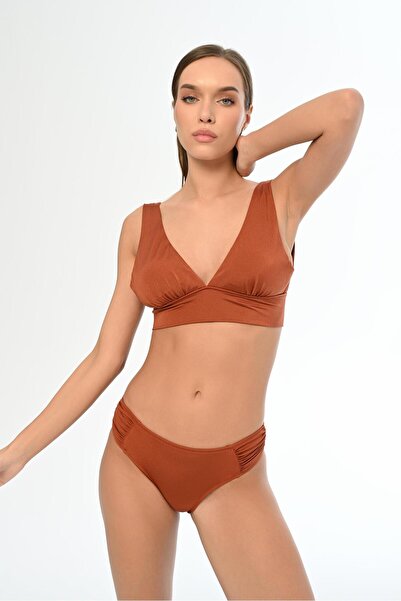 AQUAVİVA Aquaviva Kadın Tarçın Sırt Bağcıklı Bralet Bikini Takımı