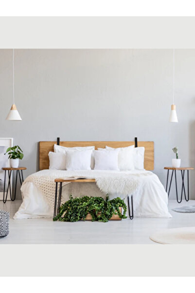 THE SIMPLE STYLE Deri Detaylı Dekoratif Yastık Tutucu Yatak Başlığı - 2 ADET ...