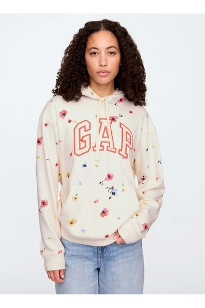 GAP V-Frch ft Herıtage Po Hd Hoodie Hooded Women's Sweatshirt Pink