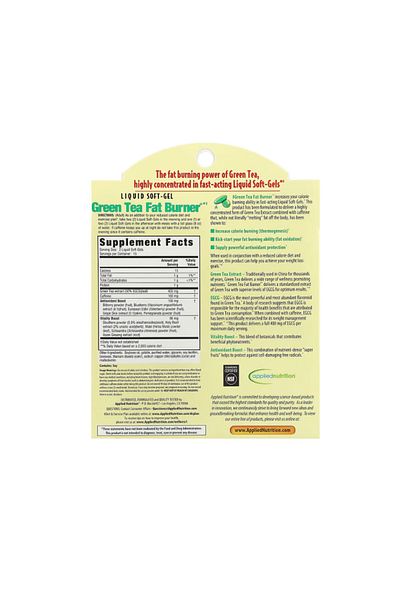 applied nutrition , Green Tea Fat Burner 30 Fast-Acting Liquid Soft-Gels