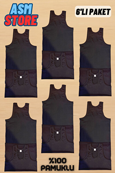 Akpınar 6-Piece Economical Men's Combed Cotton Undershirt - 100% Cotton Comfort