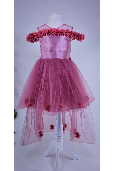 Melis Çocuk Floral Girl's Evening Dress
