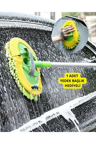 euroist Mikrofiber Araba Yıkama Fırçası – Uzun Saplı Teleskopik Fırça, Oto Mo...
