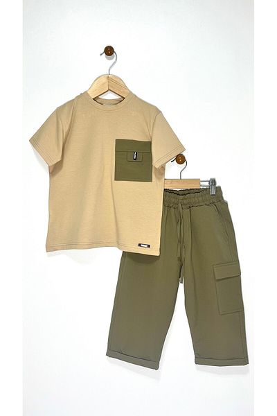 Kocaman Bebe Square Pocket Cargo Capri Boy's Suit