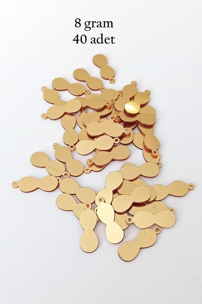 Mu Art Oya Evening Dress Bracelet Necklace Plexi Metallic Plastic Sequin Gold Color 8 Grams 40 Pieces - Bnc480