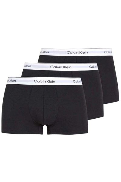 Calvin Klein Herren-Boxershorts aus Baumwolle mit schmaler Passform und elastischem Bund, 3-teilig, Schwarz, LV00NB4389-UB1