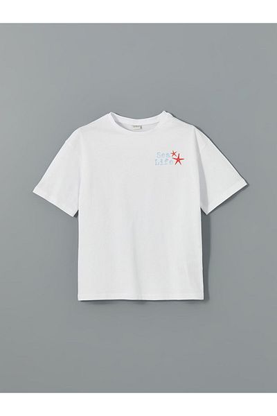 LC Waikiki Tricou pentru fete cu gât crew de sezon nou - S5BE47Z4