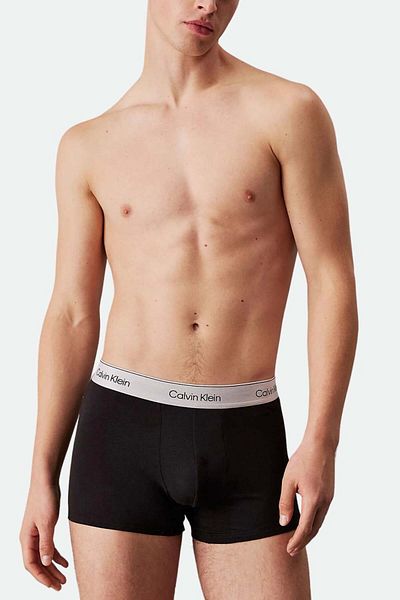 Calvin Klein Herren Slim Fit ägyptische Baumwolle elastische Banli 3 Stück schwarze Boxershorts