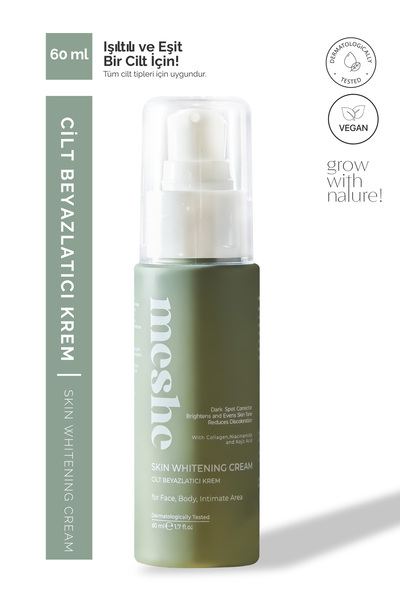 Meshe Cilt Beyazlatıcı Aydınlatıcı Glutatyonlu Leke Karşıtı Krem Kolajen, Nia...