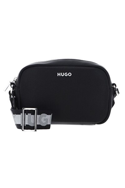 HUGO Kadın Logo Şerit Askılı Çıkartılabilen Askılı Siyah2 Omuz Çantası 504901...