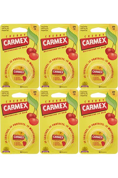 Carmex Lip Balm Cherry Pot 7.5 G X6