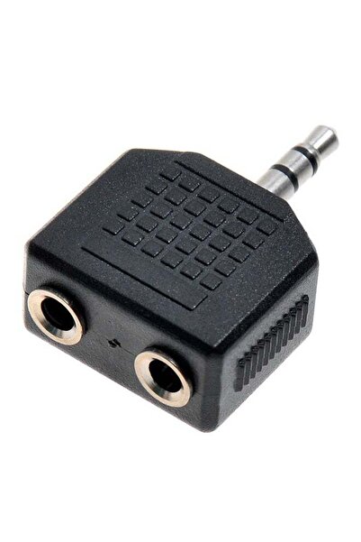 Generic محول AUX 3.5 مم ذكر إلى 2 AUX أنثى