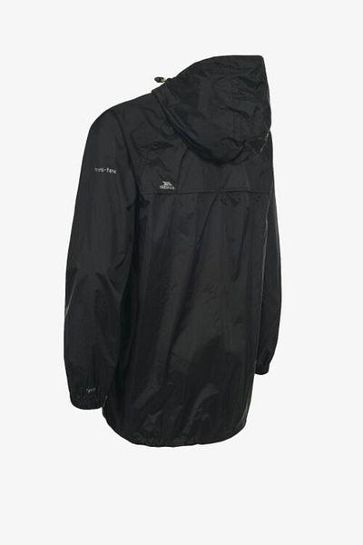 Trespass Unisex Μαύρο μπουφάν Qikpac |   Unisex Packaway Jkt Raincoat προστατευτικό