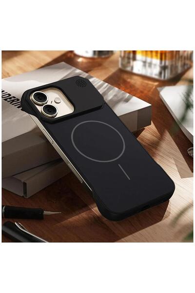 Zebana Apple iPhone 16 Plus Uyumlu Kılıf Elite Titan Kılıf (Kablosuz Şarj Des...