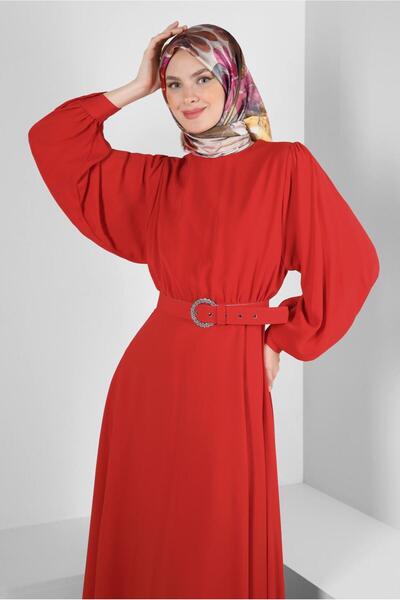 Alvina GENİŞ KOL VOLANLI ELBİSE 43591