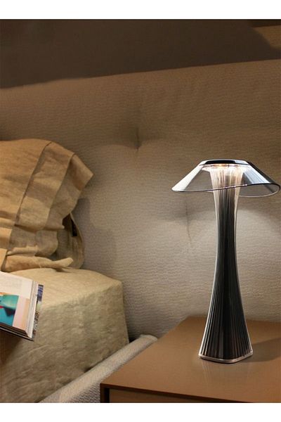 COOYA Transparent Crystal Creative Table Lam,Dimmable,Eye Protection,Smart Touch,Minimalist Industry Style