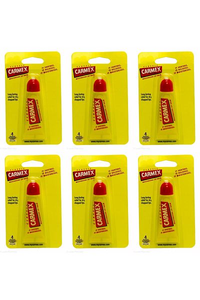 Carmex Classic Moisturising Lip Balm Tube 10g x 6