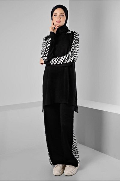 Alvina PATTERNED DOUBLE KNIT PANTSET 43222