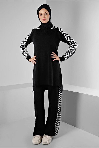 Alvina PATTERNED DOUBLE KNIT PANTSET 43222