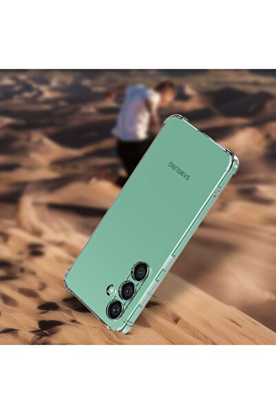 Fibaks Samsung Galaxy A56 Case Antishock Shock Absorbing Camera Protected Soft Flexible Transparent Silicone Cover