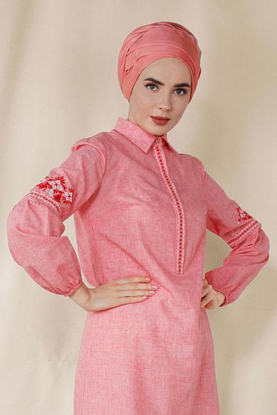 Alvina Embroidered Linen Tunic 4091
