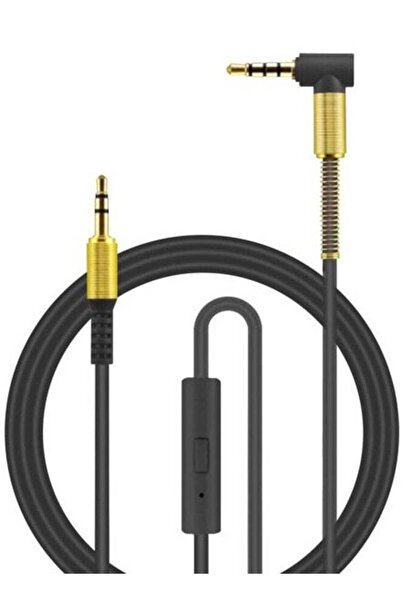 Generic كابل AUX مع ميكروفون 1.5 متر أسود
