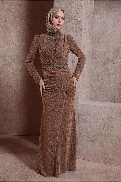 Alvina Ασημί βραδινό φόρεμα 50412