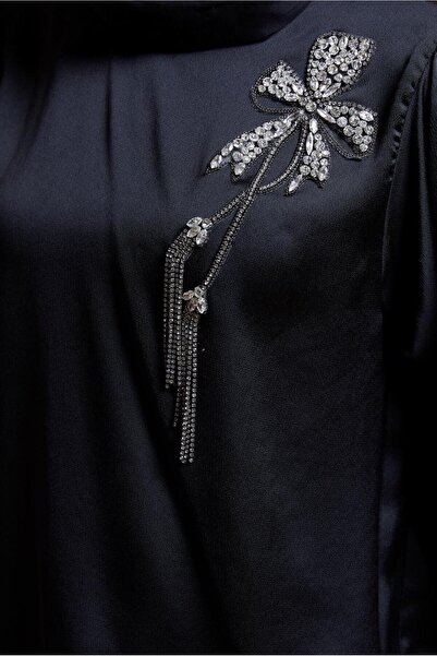 Alvina Σατέν Μπλούζα - Λεπτομέρεια από πέτρα, Μοντέλο 44734