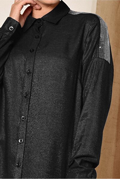 Alvina Sequined Shoulder Detailed Tunic 4348