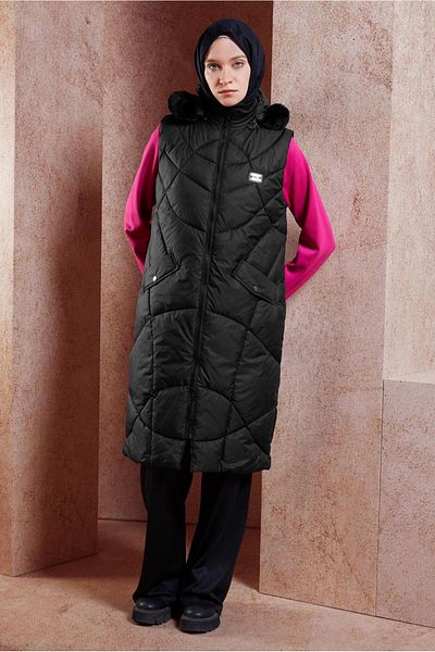 Alvina Hooded Puffer Vest - 90527