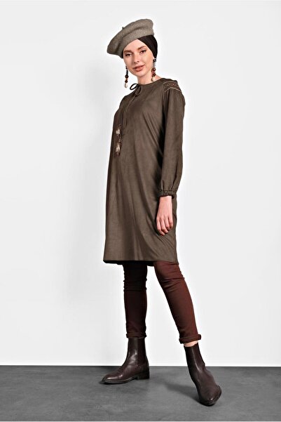 Alvina Lace-Up Collar Tunic 40263