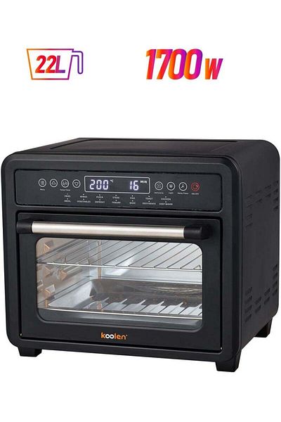 Koolen Colin Air Fryer and Oven 22 Liters 1700 Watts Digital Touch Display Window Black 802103001