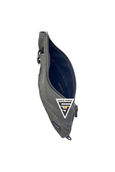 Cantayurdu Ççs London Saddlebag Canvas πλάτη και τσάντα στήθους Πράσινη