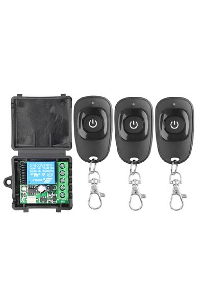 Choice 3Remote 1 Receiver 433Mhz Universal Wireless Remote Control Switch DC 12V 1CH Relay Receiver Module
