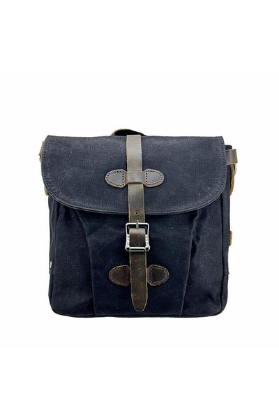 ÇÇS 31487 Geantă de umăr din pânză retro neagră - cerată