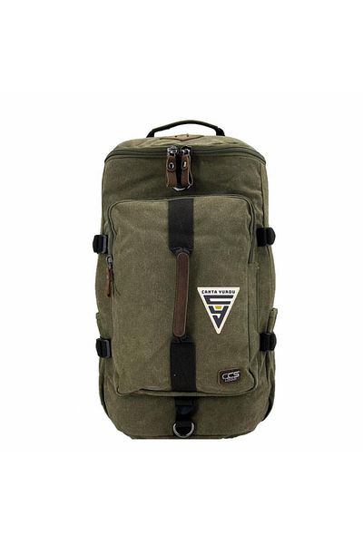 Cantayurdu Ççs London 51566 Canvas Slindir Backpack Khaki