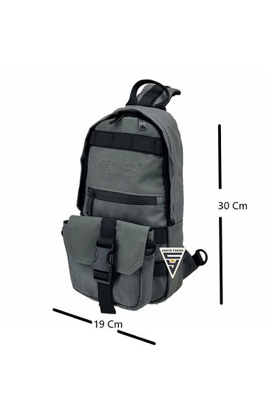 Cantayurdu London 51606 Model Grey Crossbody Τσάντα - Σχήμα πλάτης και στήθους