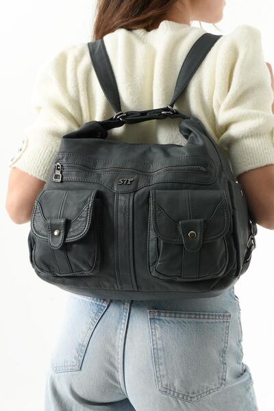 yuzuco Штучна шкіра рюкзак синій (Модель: 571-13-10B)