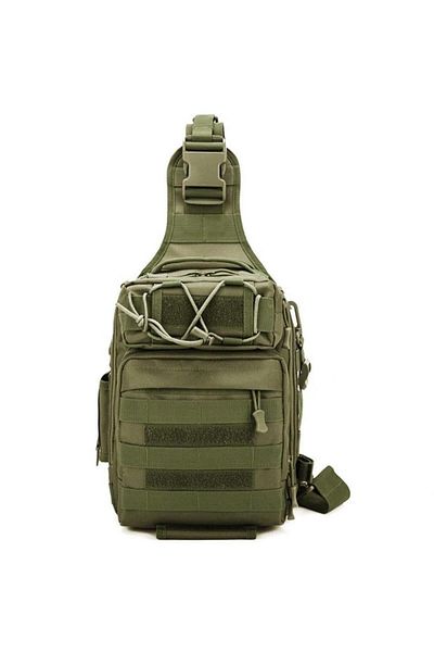 Cantayurdu TK1001 Model Tactical Bodybag - Τσάντα με χιαστί λουράκι και χακί χρώμα