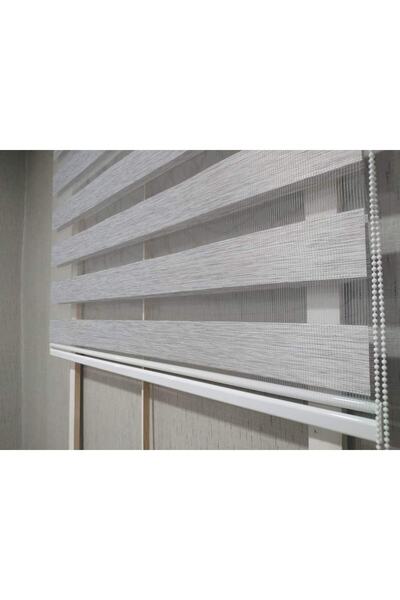 storyperde Soft Bamboo Gri Zebra Perde ( Düz )