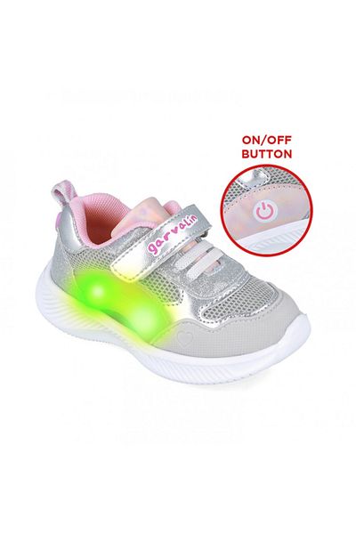 Garvalin Sneakers cu leduri si curcubeu Garvalin 252801, argintiu Marime: 22