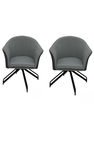 smart home مجموعة من كرسيين لتناول الطعام من الجلد الصناعي الحديث، وكرسي مكتب جانبي منحني للزاوية الصغيرة