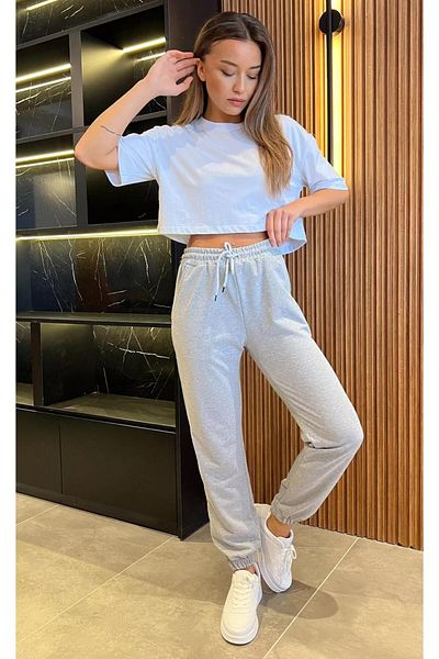 UYN SPORT Women's Gray Jogger Leg Sport Sweatpants