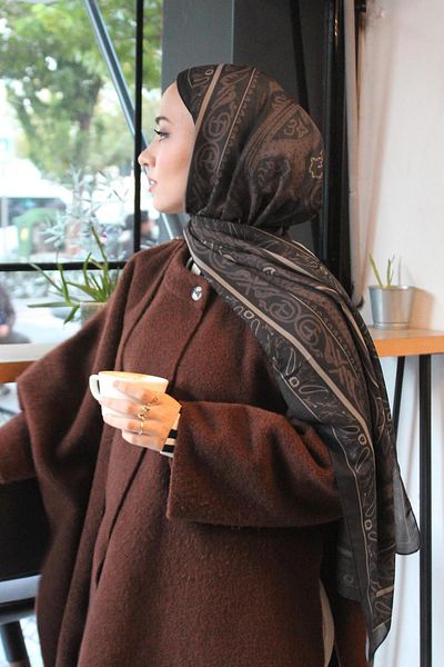 carell Ennur Turk's Choice Vintage Bitter Brown Nilla Cotton Shawl