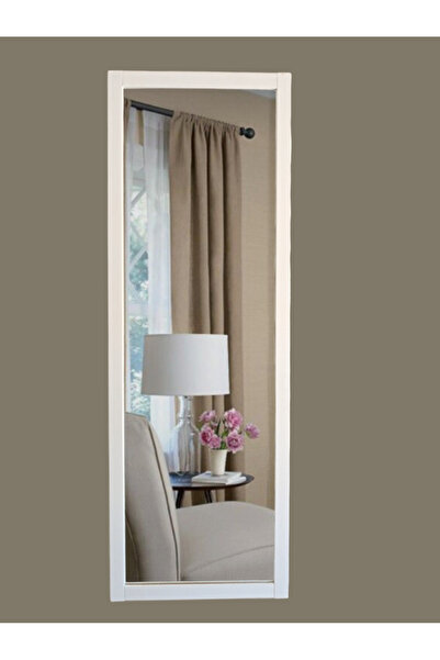 MİRRORSS Beyaz Ahşap Çevre Boy Ayna Hol, Duvar Salon Ayna 130,4 X 45,3 cm