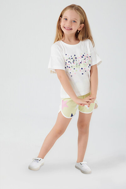 Rolypoly Girl's Cream Shorts Suit