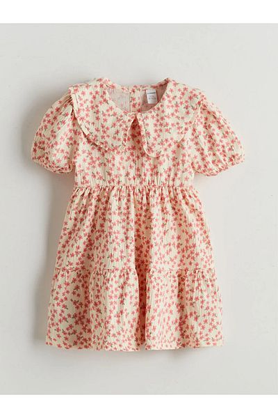 LC Waikiki Lcw Kids Pink Baby Neck Girl's Dress
