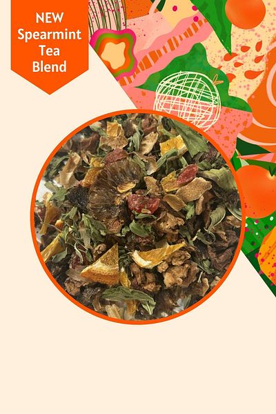 Mim and More Orange Spearmint Tea - Orange Mint Tea, 100 Gr