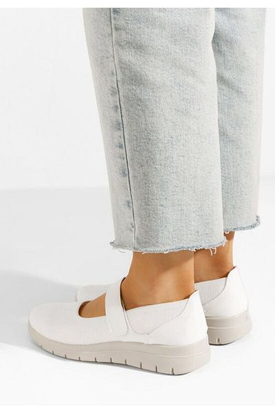 B T Shoes Balerini perforati Maila albi