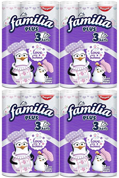 Familia Kağıt Havlu Plus Desenli 48 Li Pk (3 KATLI) (4PK*12) Love My Home